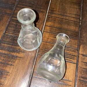 Small Glass Bottles Vintage Depression Era Glassware